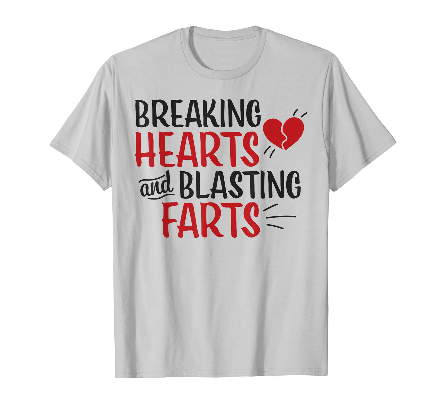 Funny Breaking Hearts and Blasting Farts Valentines Day Kids T-Shirt