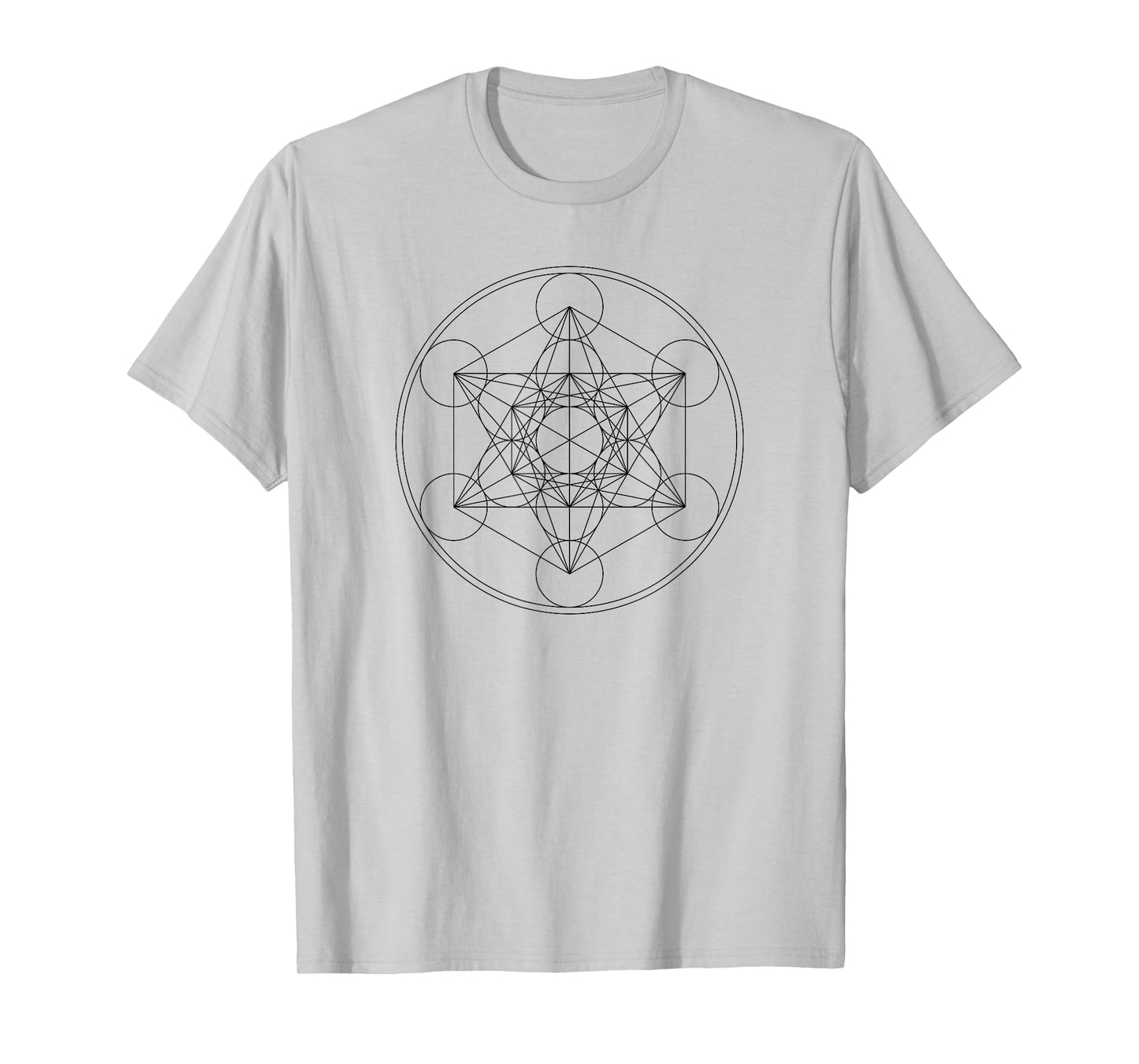 Metatrons Cube Sacred Geometry Yoga Spiritual Symbol 4D T-Shirt