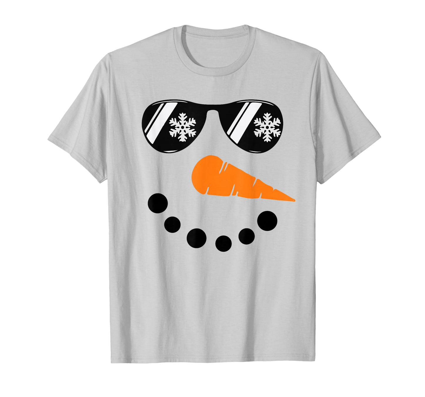 Snowman Face Winter Christmas for Men Boys and Kids T-Shirt