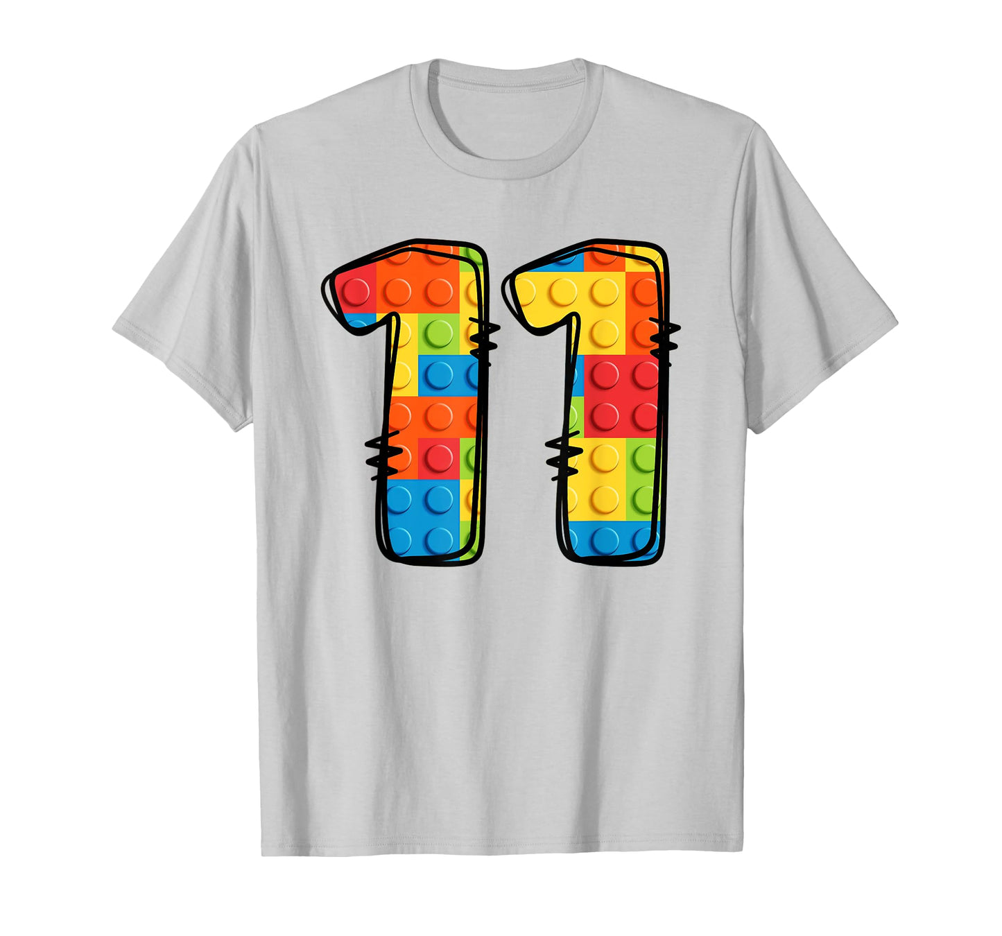 11 Year Old Blocks Building Master Builder 11th Birthday T-Shirt