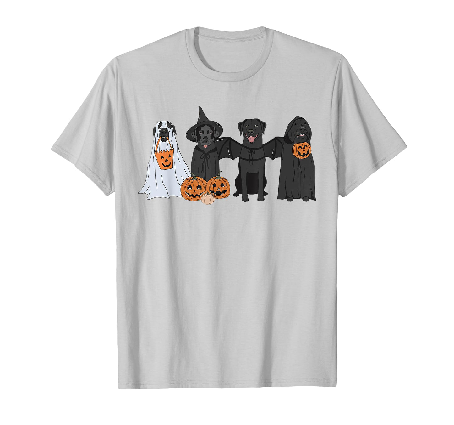 Cute Black Labrador Dog Halloween Pumpkin Labrador Dog Mom Men Women T-Shirt
