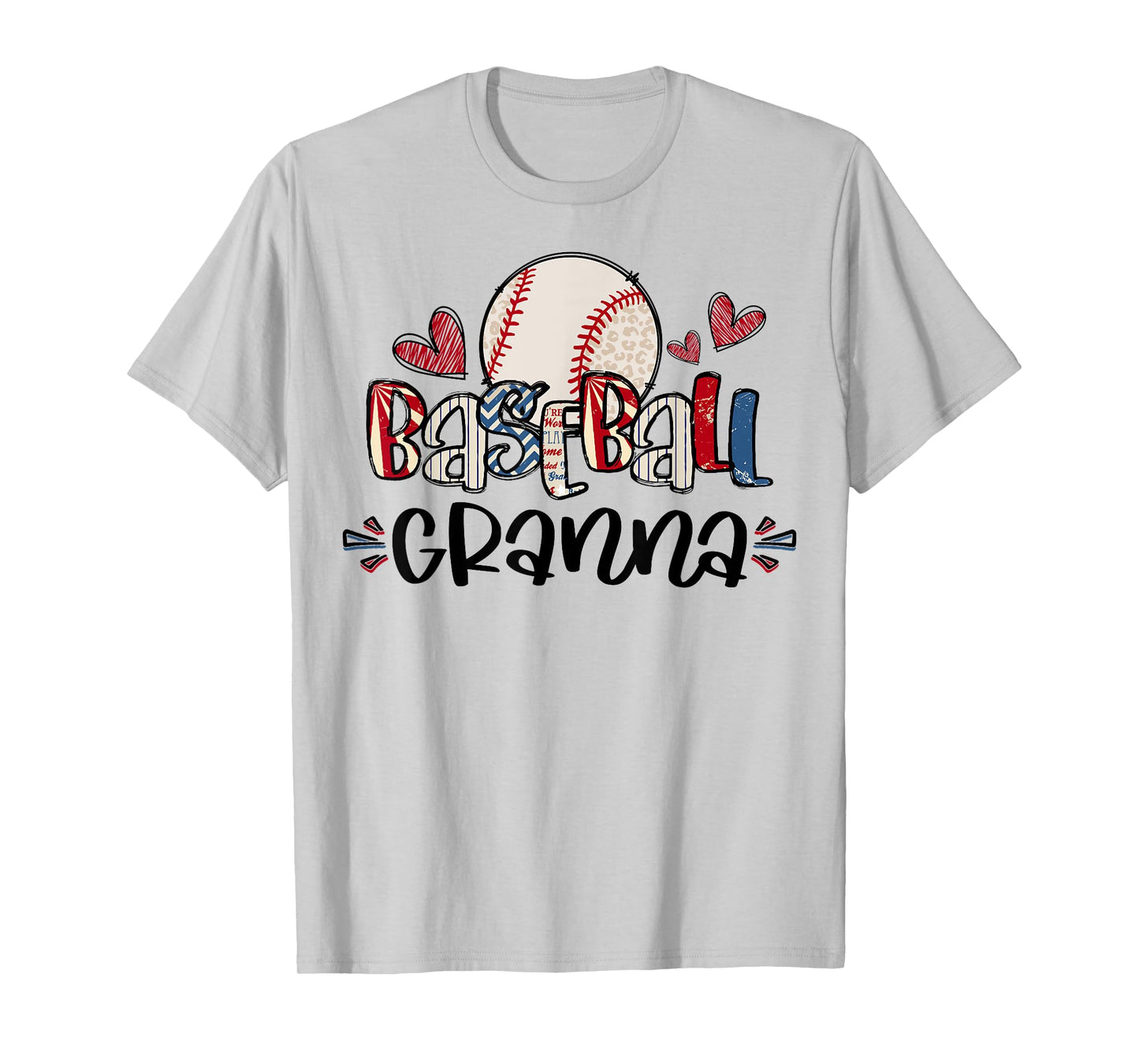 Baseball Granna Heart Proud Baseball Granna T-Shirt