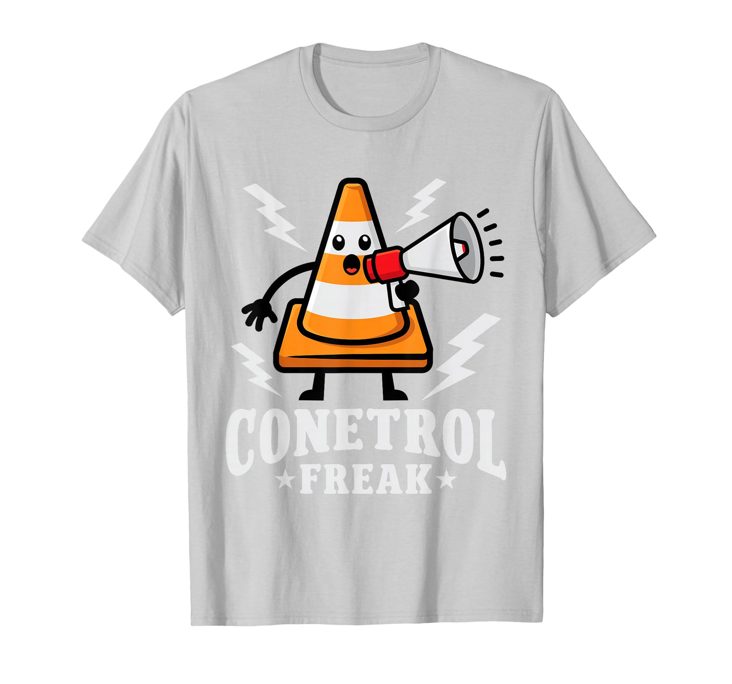 Funny Halloween Traffic Cone Conetrol Freak Highway Cones T-Shirt