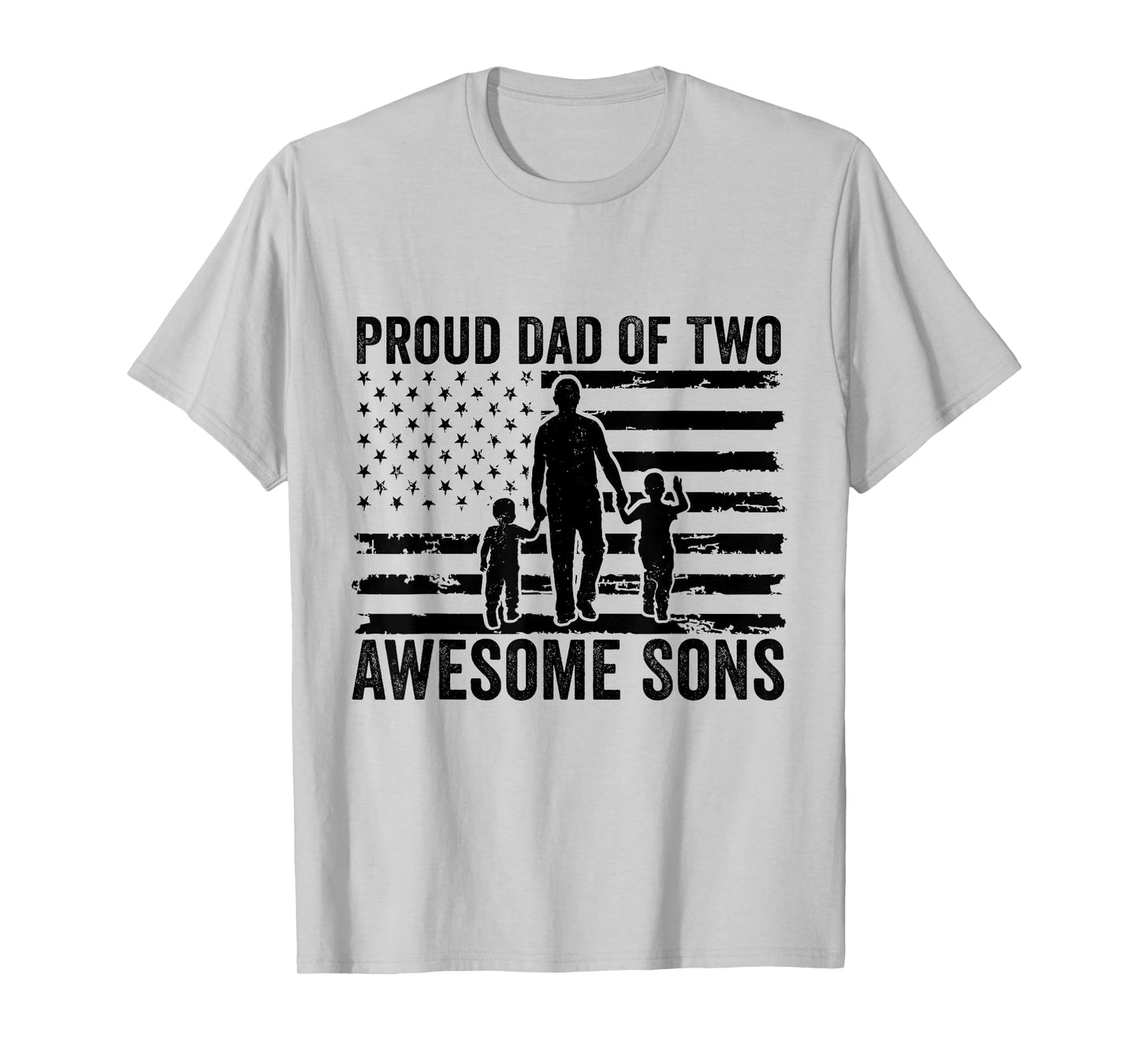 Proud Dad Of Two Awesome Sons Dad of 2 Two Boys Matching T-Shirt