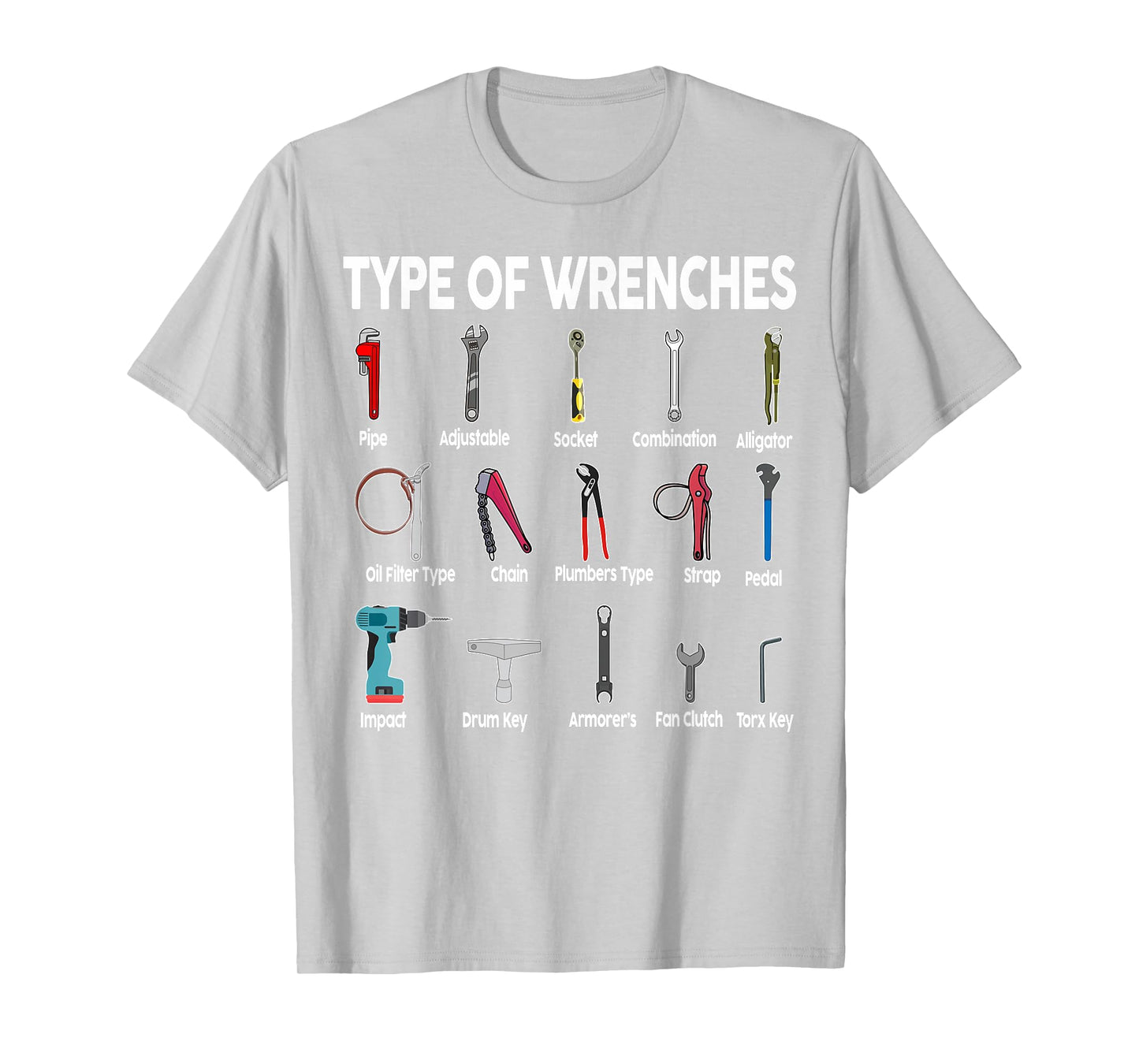 Toddler Mechanic-Shirt Types of Wrenches Technician Kids Boy T-Shirt