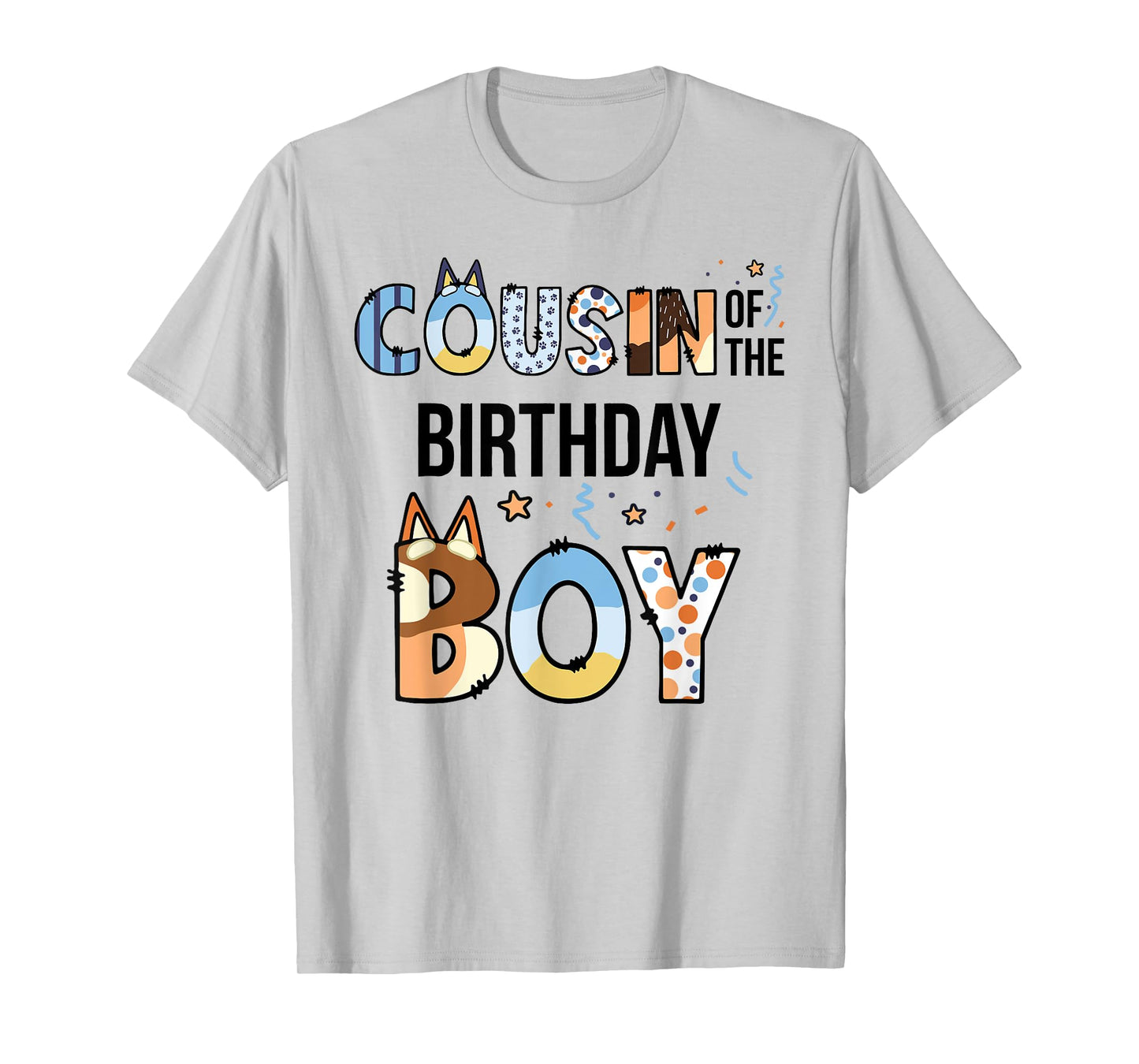 Cousin Of The Birthday Boy Party Blue Dog Lover Matching T-Shirt