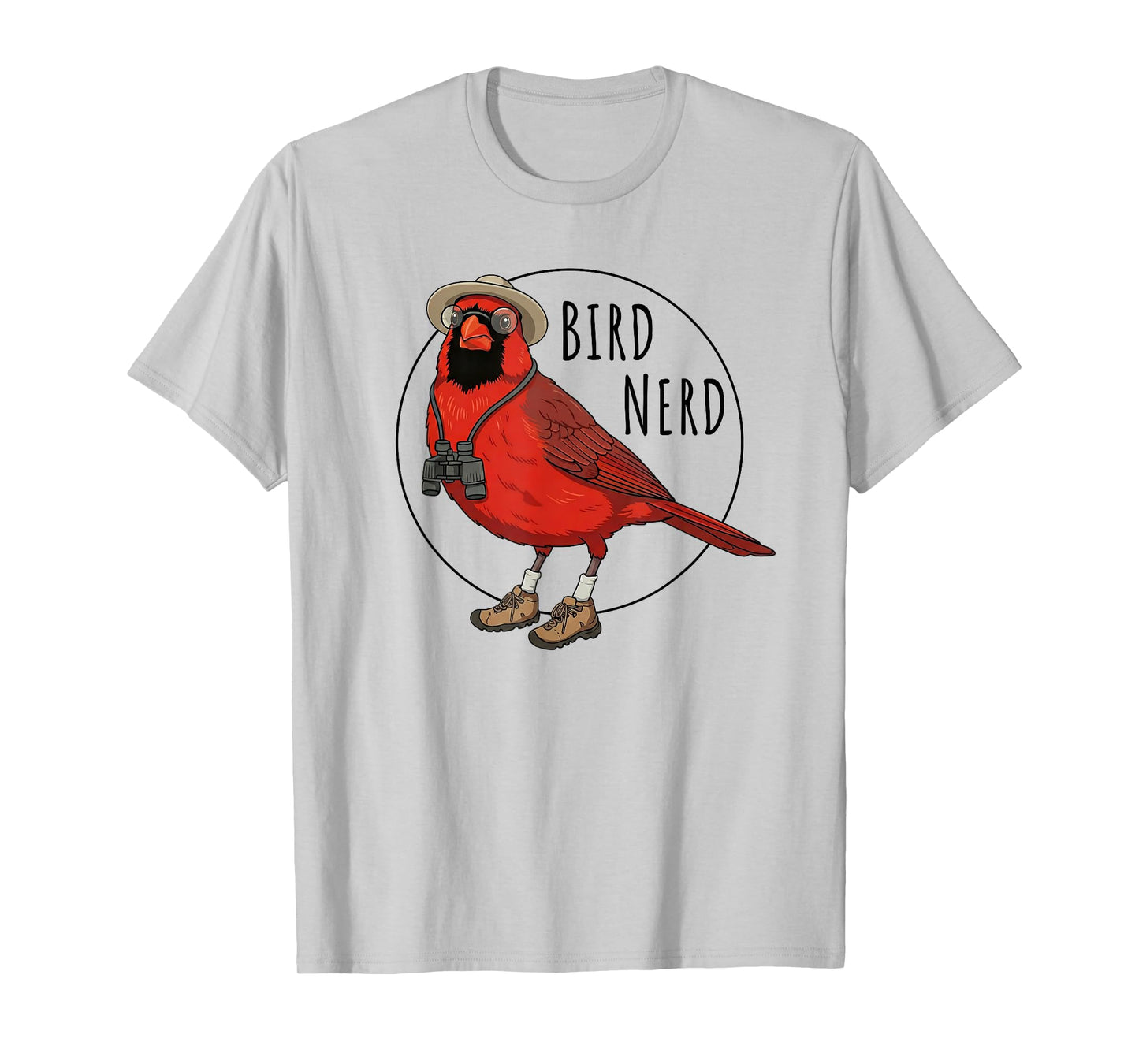 Red Cardinal Bird Nerd Funny Watching Birding Lover Watcher T-Shirt
