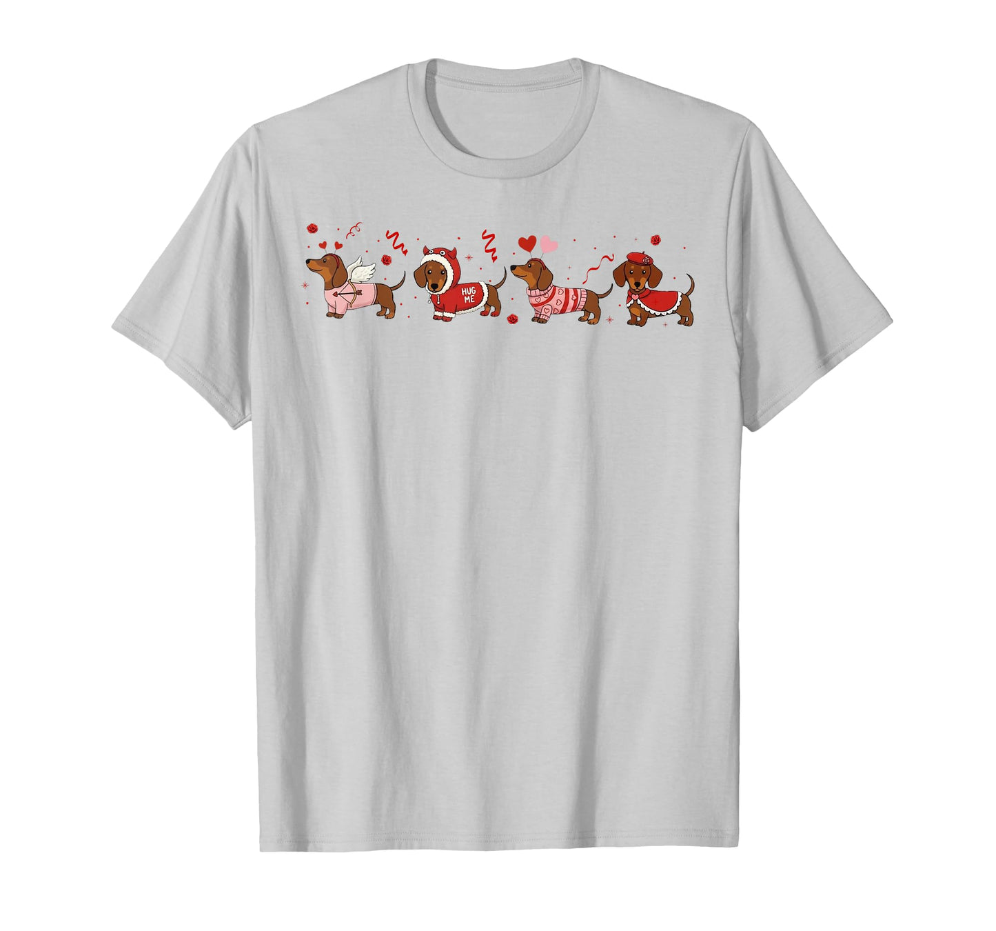 Dachshund Valentines Wiener Dog Love Tee Dog Mom Humor Tee T-Shirt