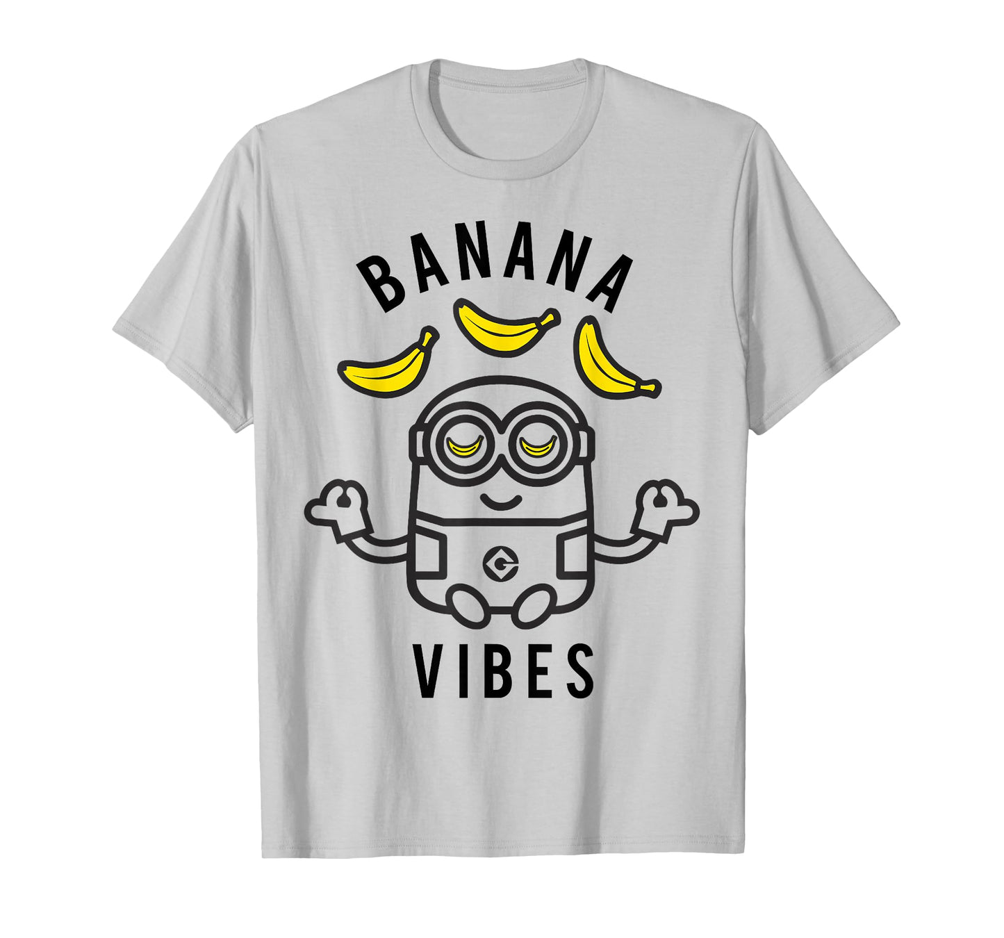 Despicable Me Minions Banana Vibes Meditation Minion Sketch T-Shirt