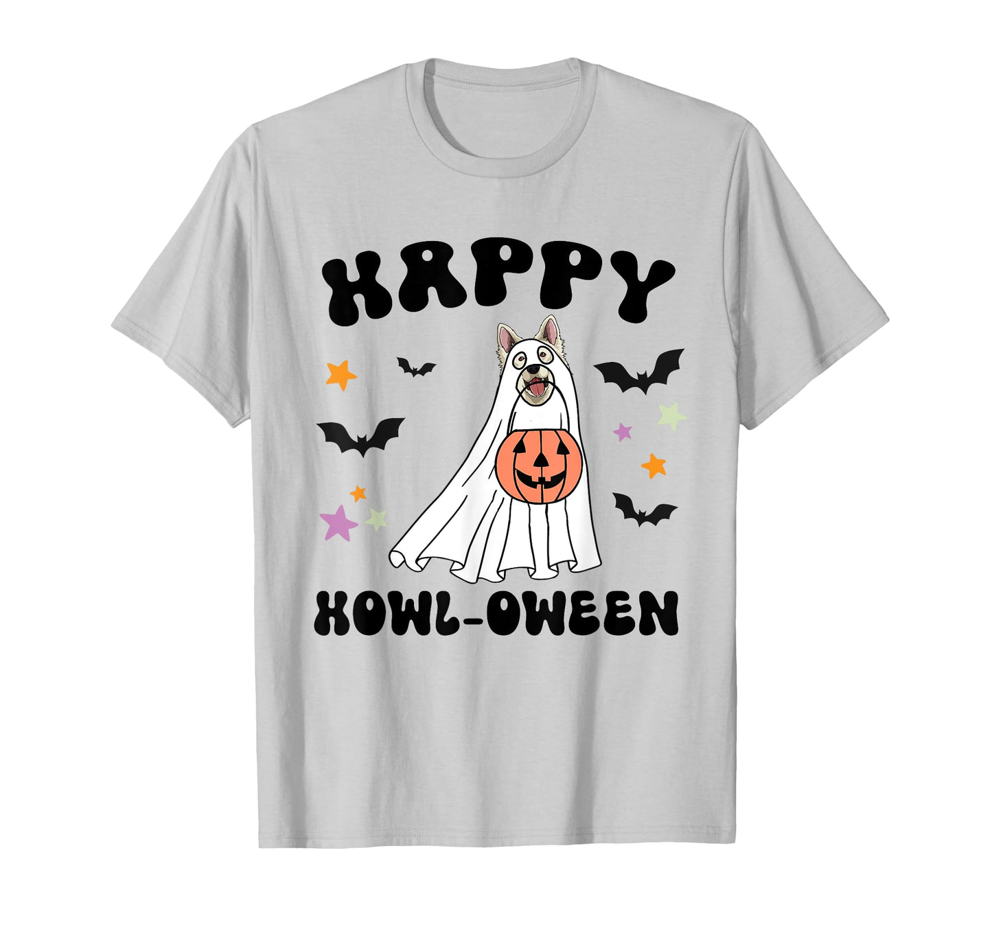 White German Shepherd Boo Dog Lover Costume Happy Halloween T-Shirt