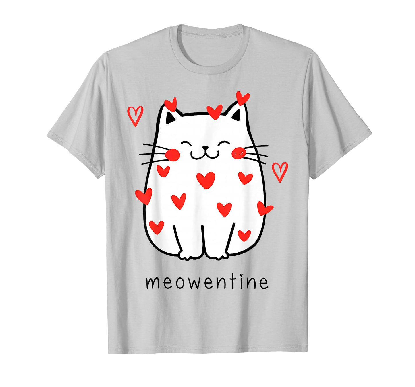 Happy Meowentines Day Cute Valentines Day Cat Lover Women T-Shirt