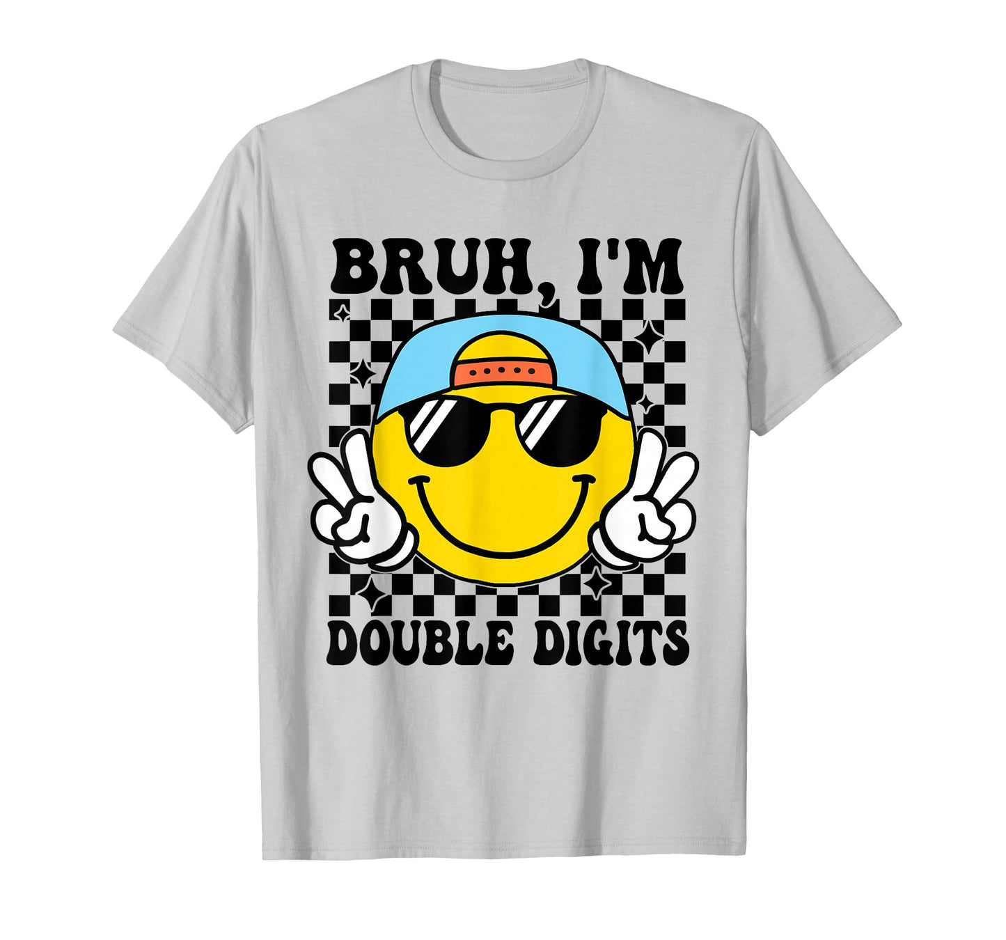 Bruh I'm Double Digits 10 Year Old boy Birthday 10 Birthday T-Shirt