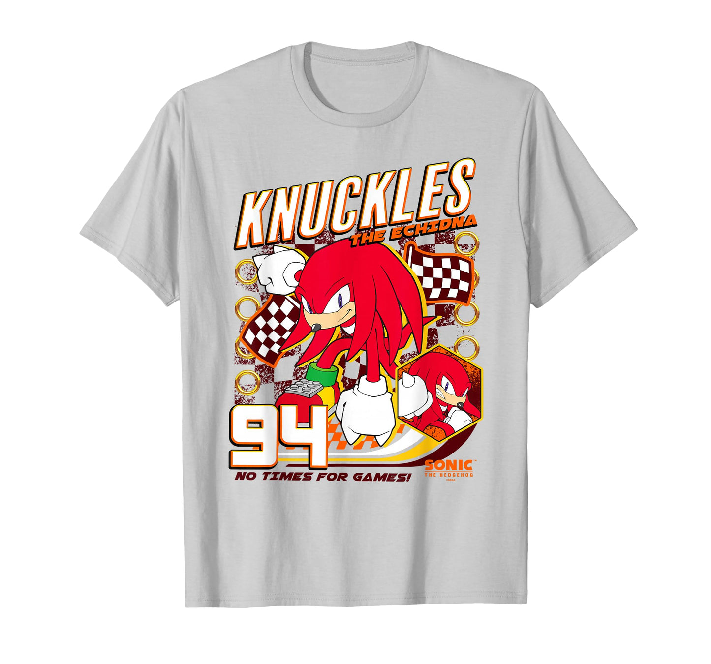Sonic The Hedgehog Knuckles The Echidna 94 Racing Poster T-Shirt