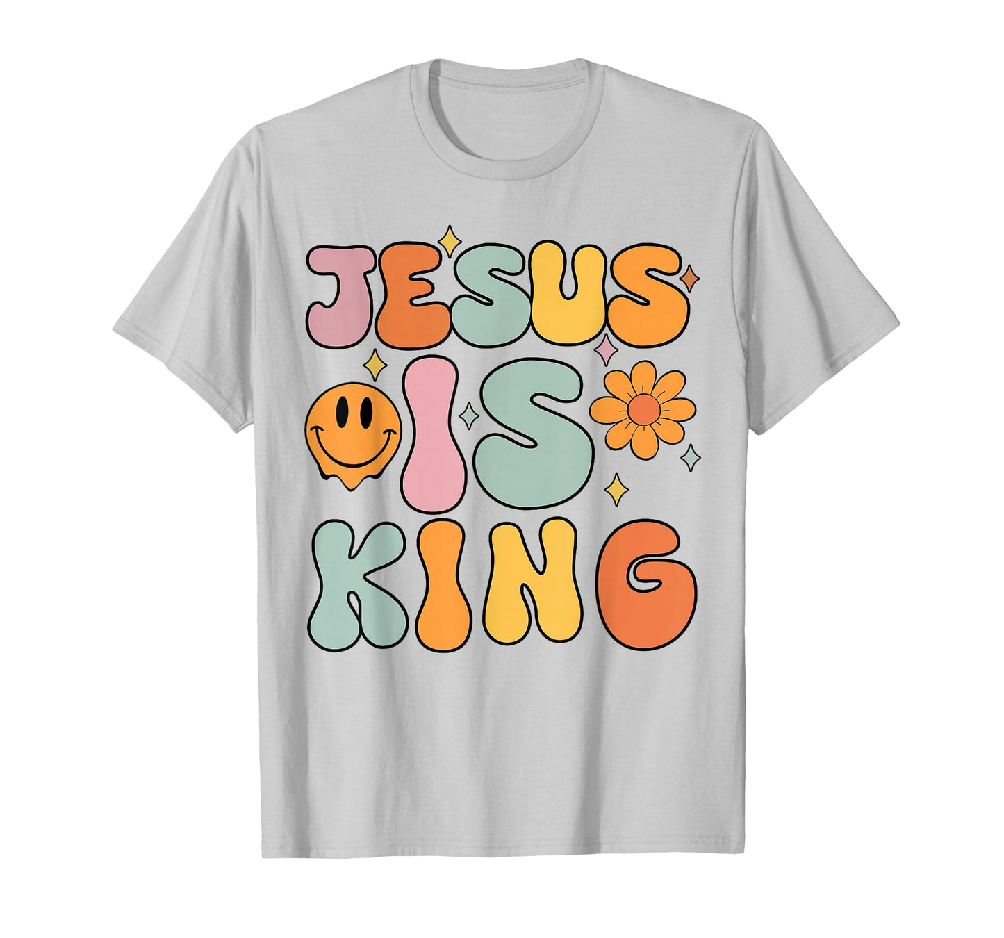 Jesus is King Cute Christian Teen Girls Religious Faith Gift T-Shirt