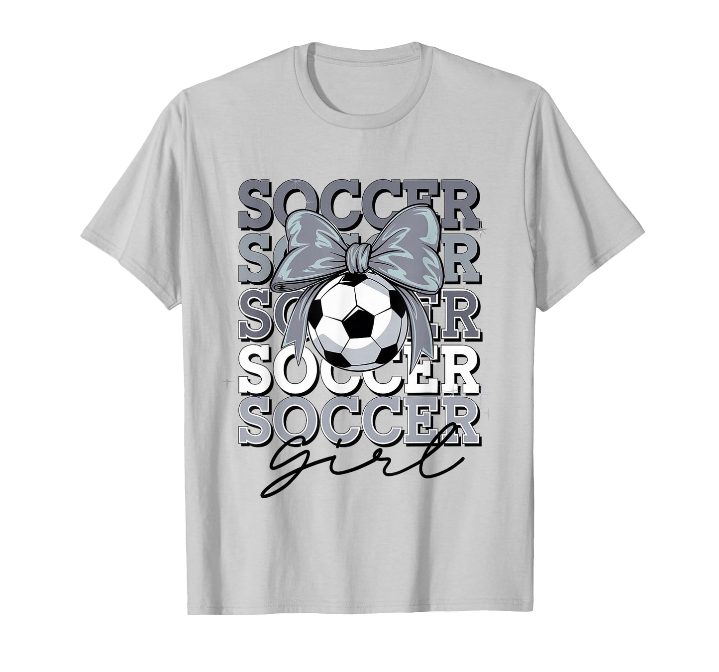 Groovy Soccer Girl Girls Coquette Bow Soccer T-Shirt