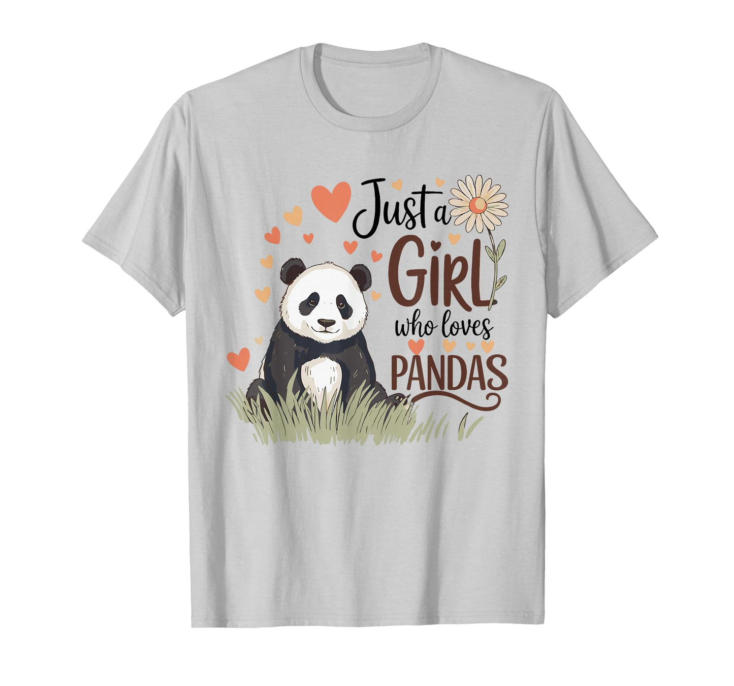Just a Girl Who Loves Pandas Cute for Girls Women T-Shirt