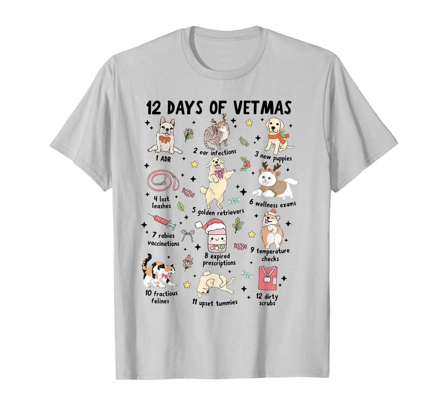 12 Days of Vetmas Christmas T-Shirt
