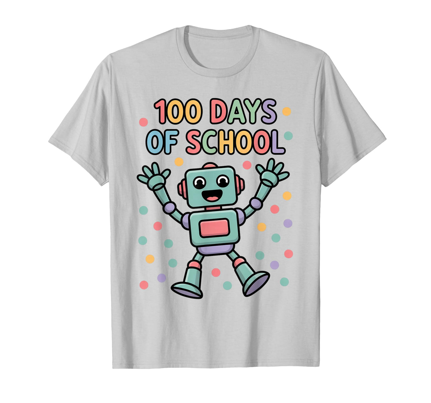 Robot Fun 100 Days of School Celebration Kids T-Shirt