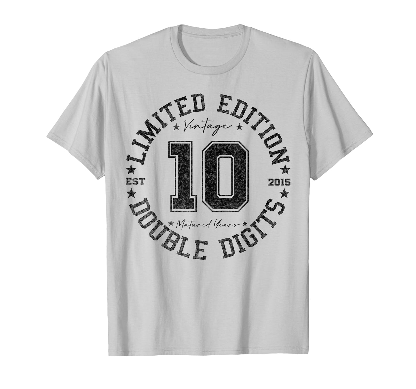 Official Double Digits 10 Year Old Gifts 10th Birthday 2015 T-Shirt