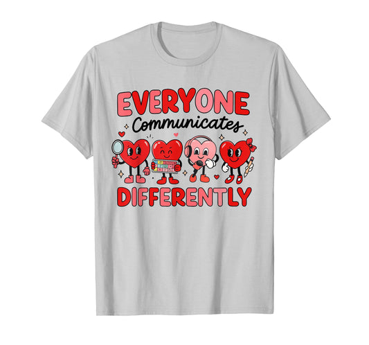 Speech Therapy Language Pathologist Valentines Day Autism T-Shirt