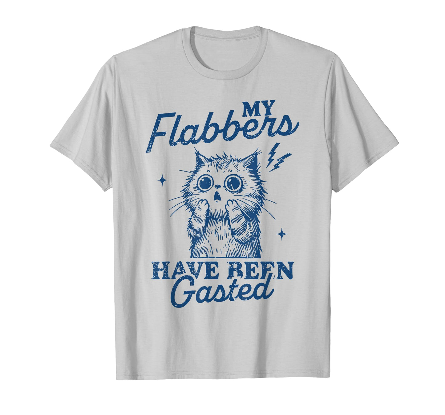 My Flabbers Have Been Gasted Distressed Retro Funny Cat T-Shirt
