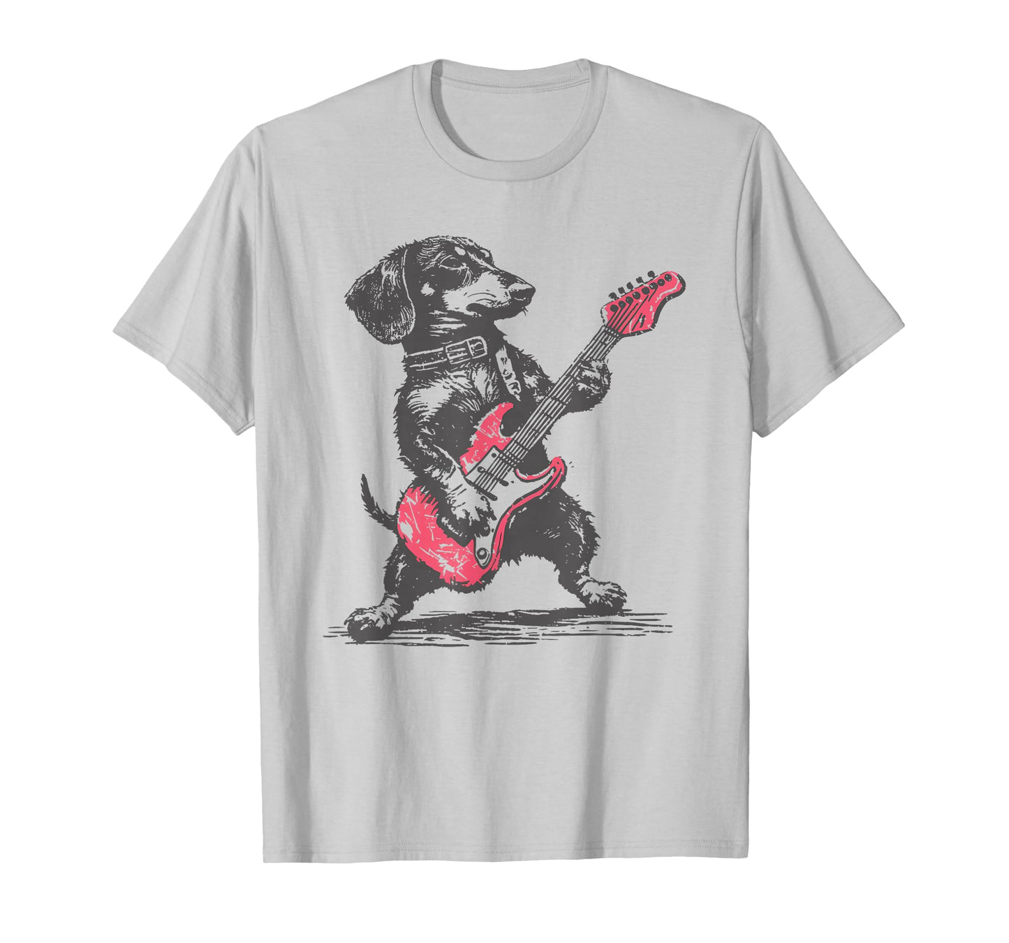 vintage dachshund weenie playing guitar T-Shirt