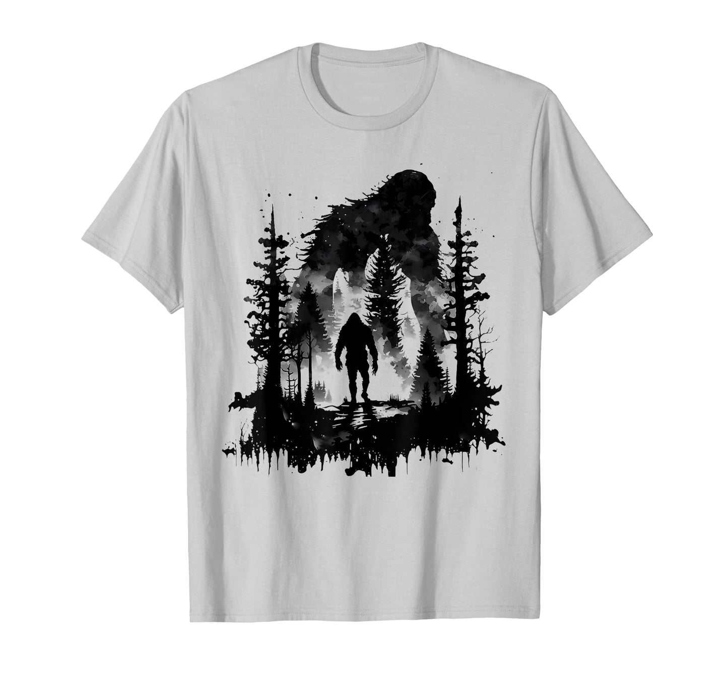 Bigfoot Sasquatch In The Forest For Men Women Kids T-Shirt