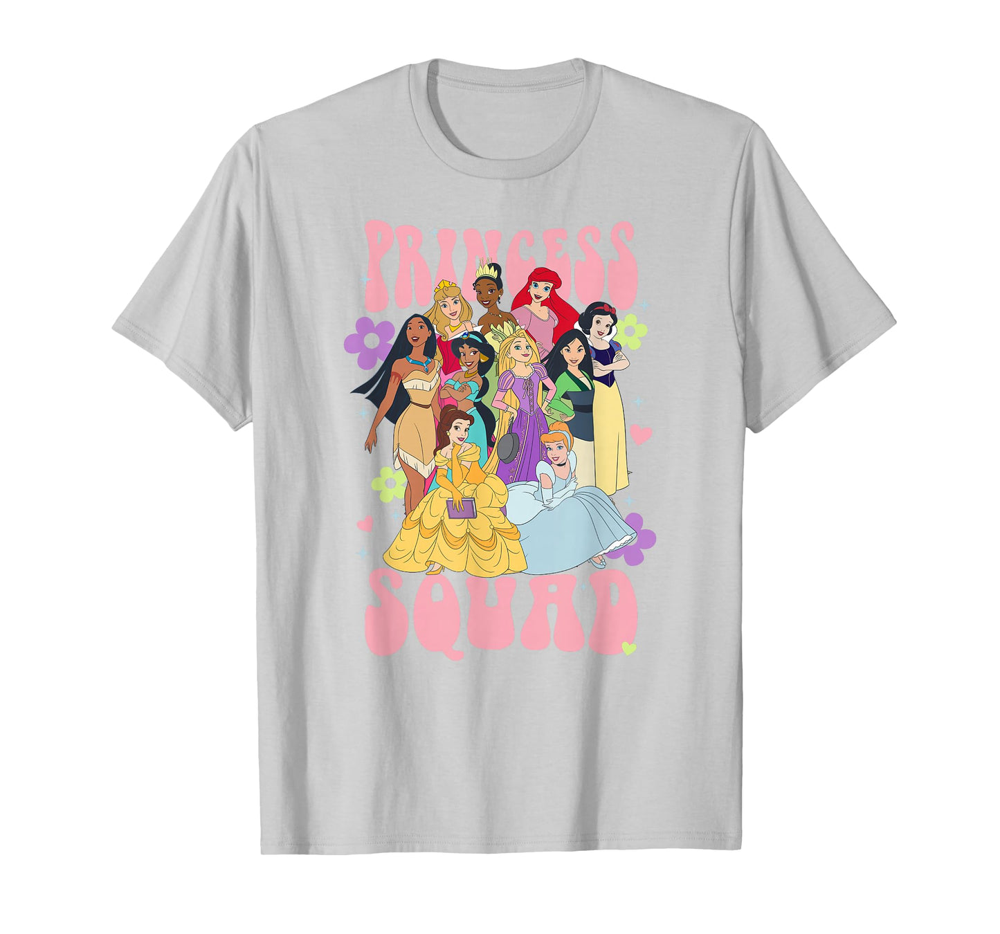Disney Princess Epic Princess Squad Girl Power Floral Poster T-Shirt