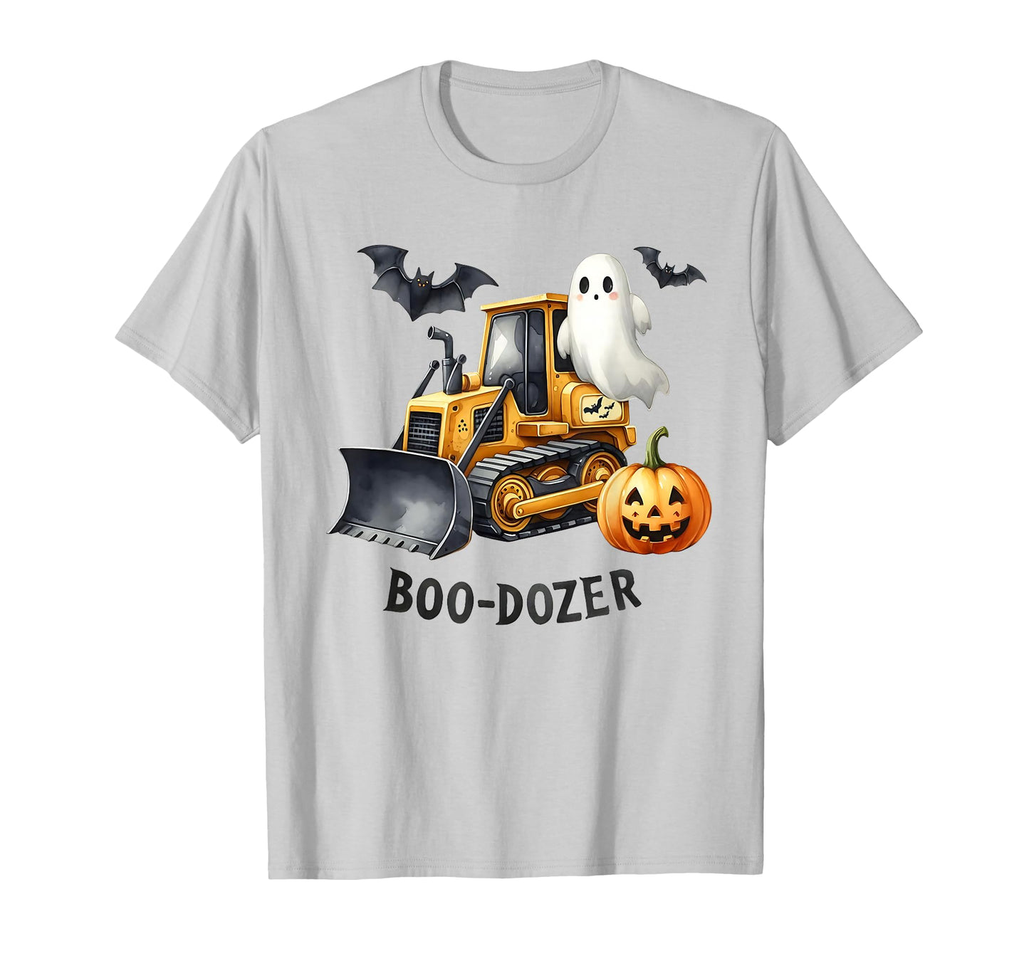 Bulldozer Halloween Boo Dozer Construction Truck Boy Kids T-Shirt