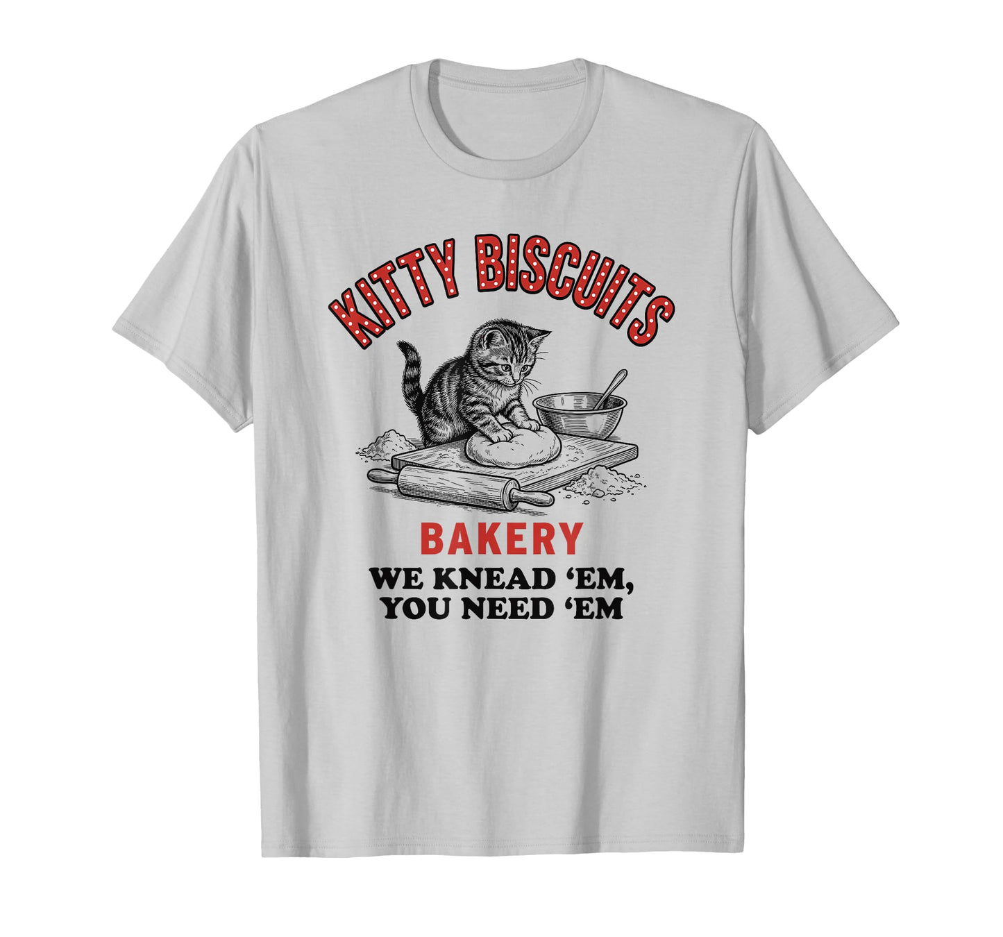 Kitty Biscuits Bakery T for Cat Lovers T-Shirt