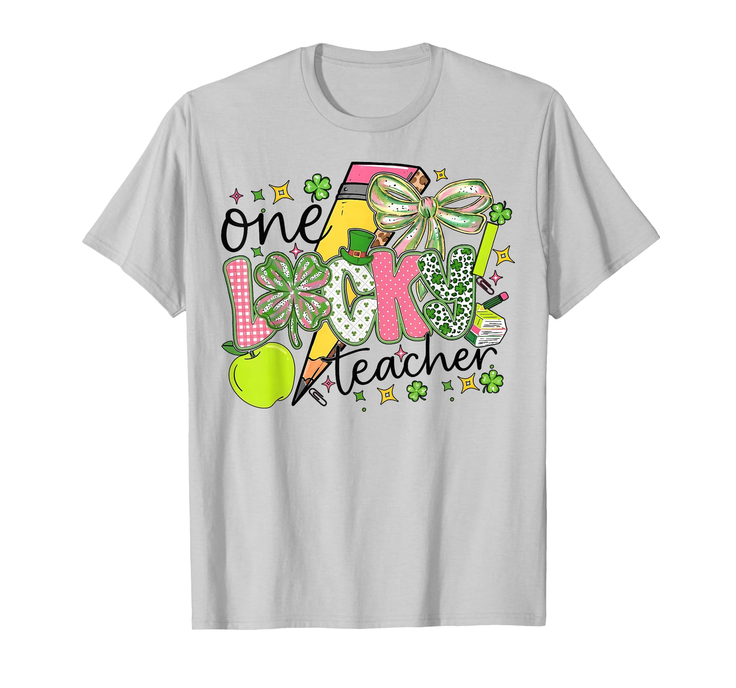 One Lucky Teacher Shamrock St Patricks Day Gifts for Kids T-Shirt