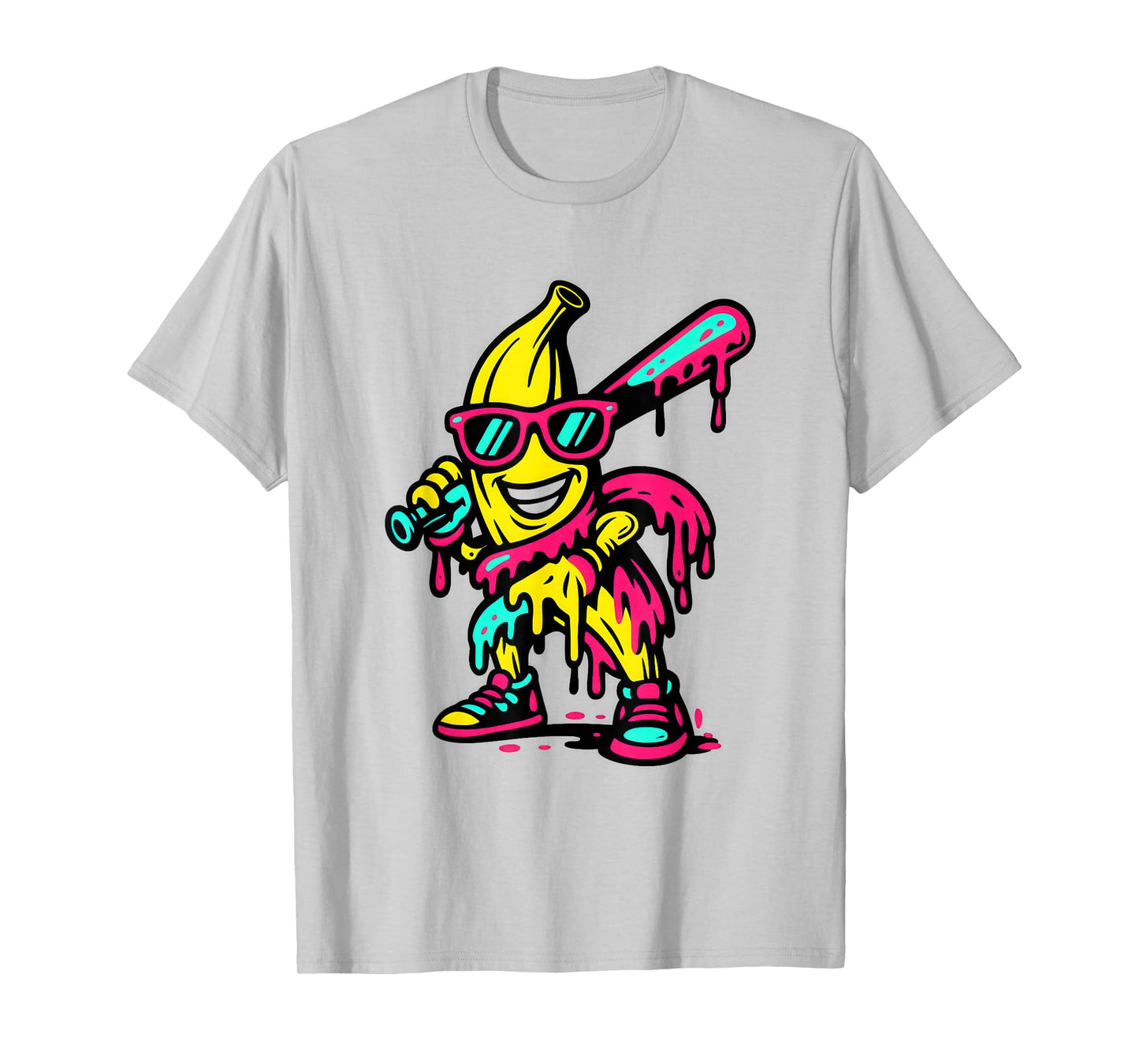 Banana Funny Baseball Drip Kids Youth Boys Girls T-Shirt