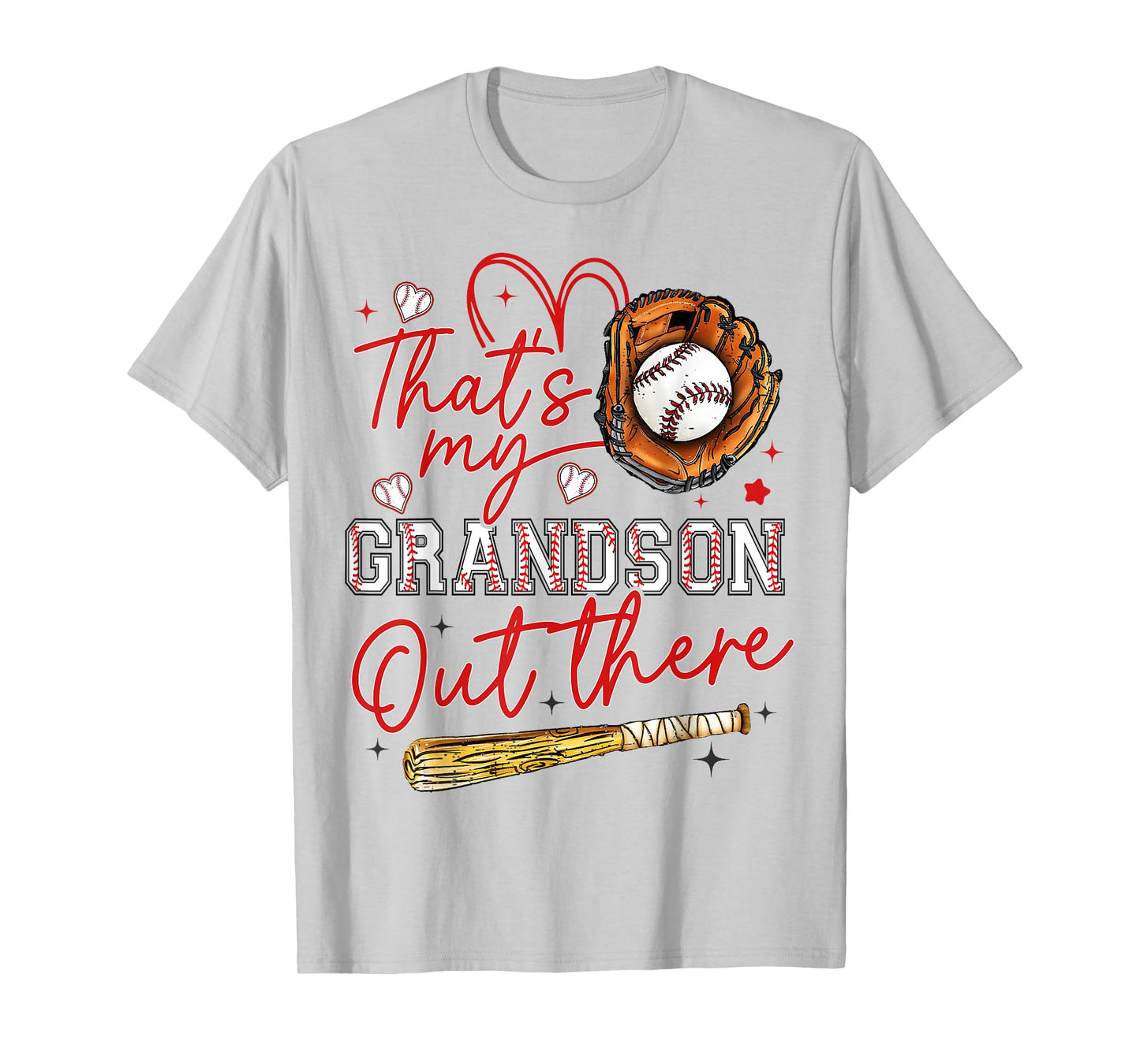 That's My Grandson Out There Baseball Grandma Mother's Day T-Shirt