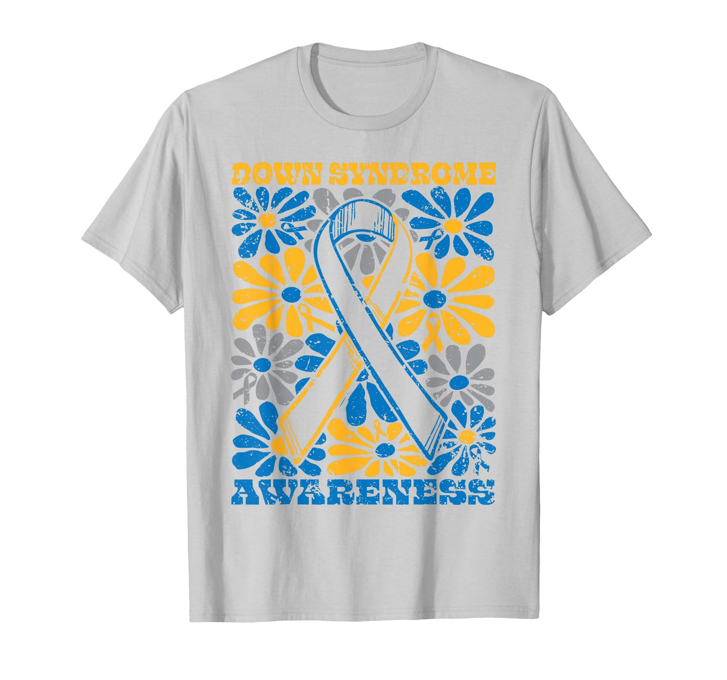 Flowers Motivational Down Syndrome Awareness Men Women Kids T-Shirt