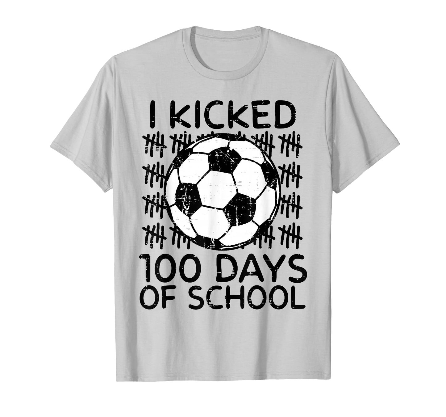 I Kicked 100 Days of School Soccer 100th Day Boys Kids T-Shirt