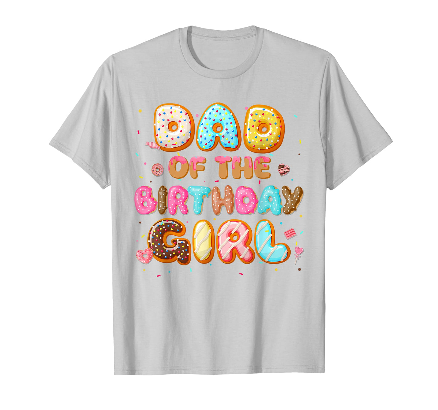 Dad Of The Birthday Girl Donut Group Family Matching Party T-Shirt