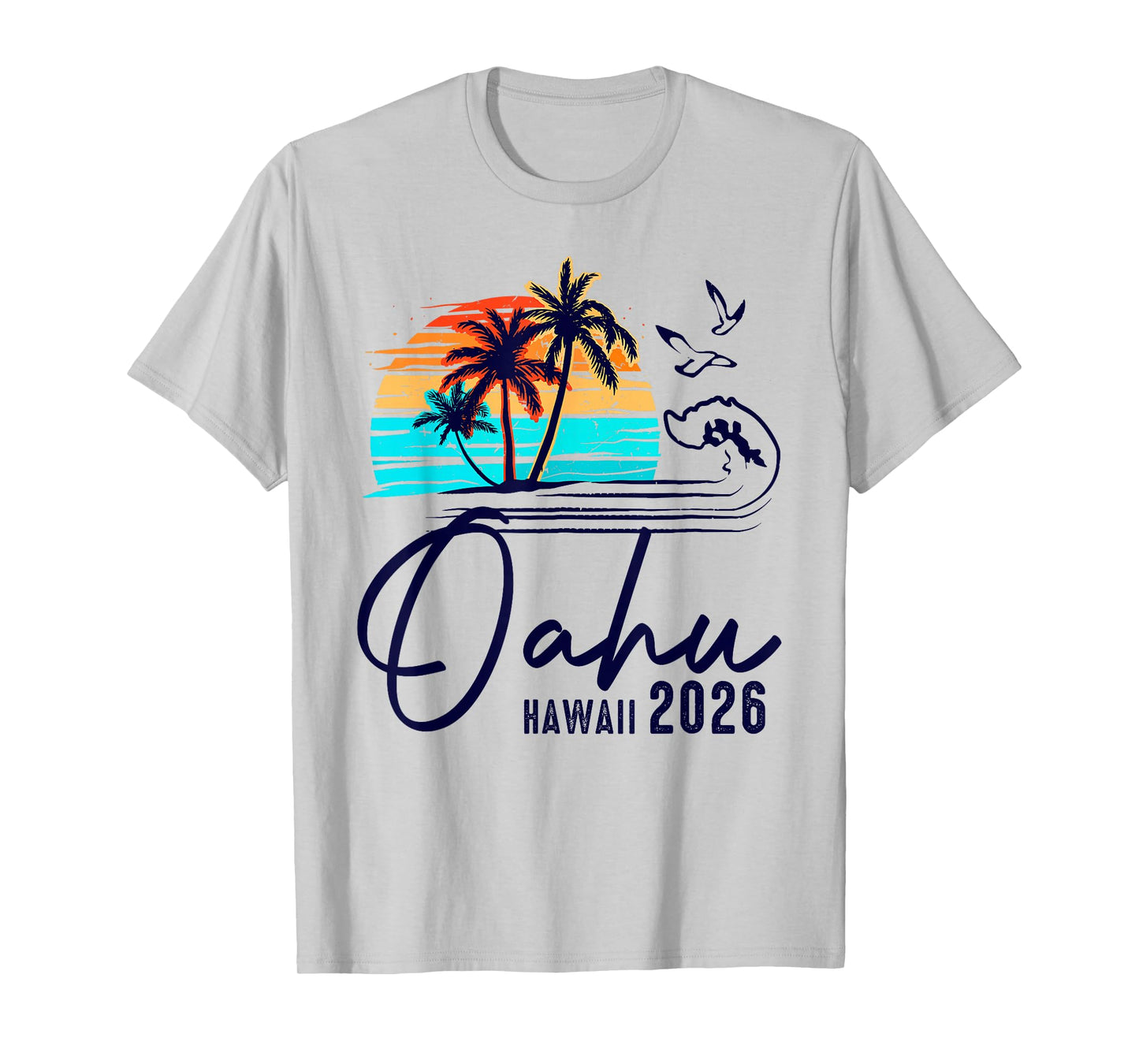 Oahu Hawaii 2026 Vacation Beach Matching Family Group T-Shirt