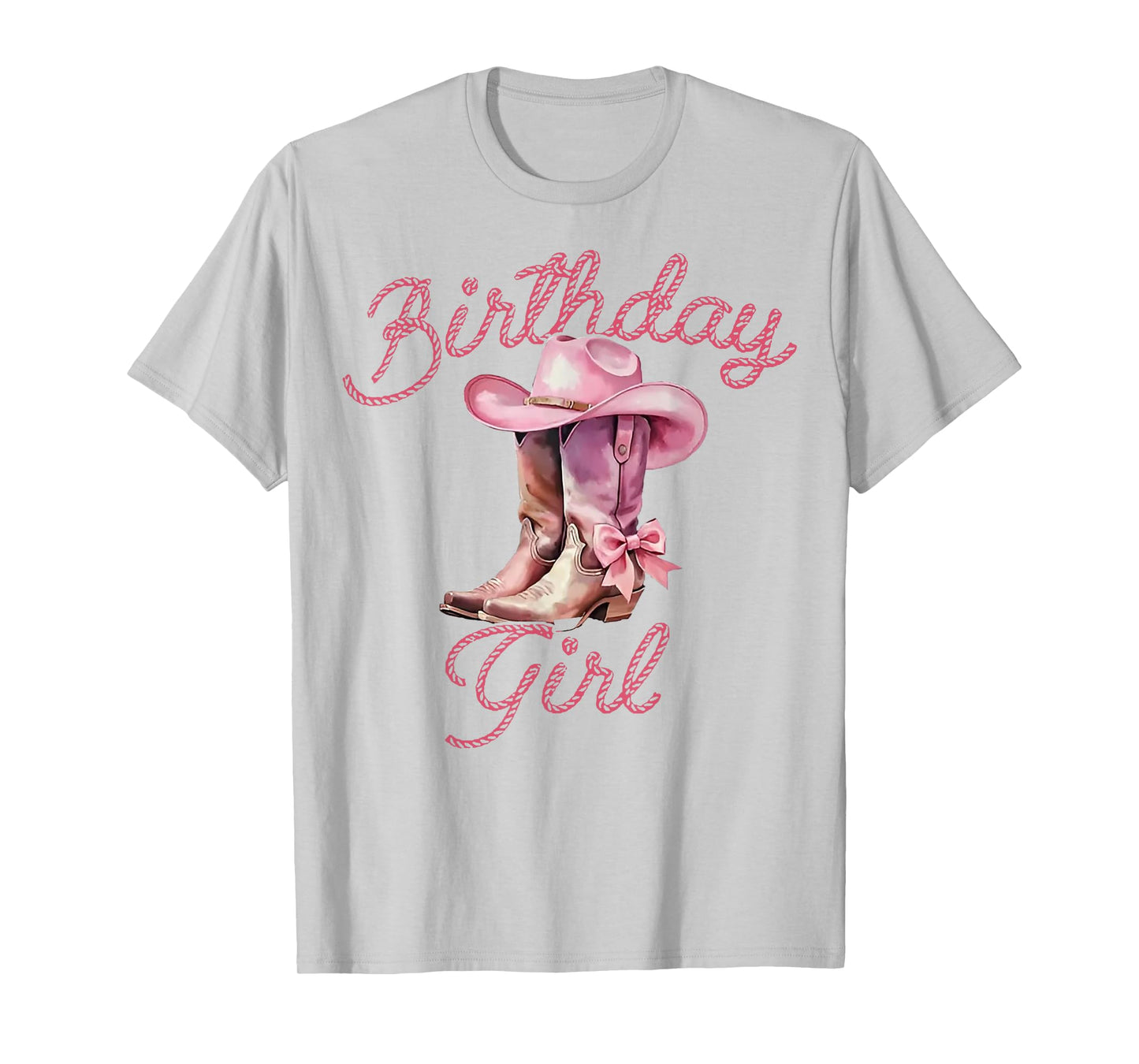 Birthday Cowgirl Western Pink Birthday Girl Party T-Shirt