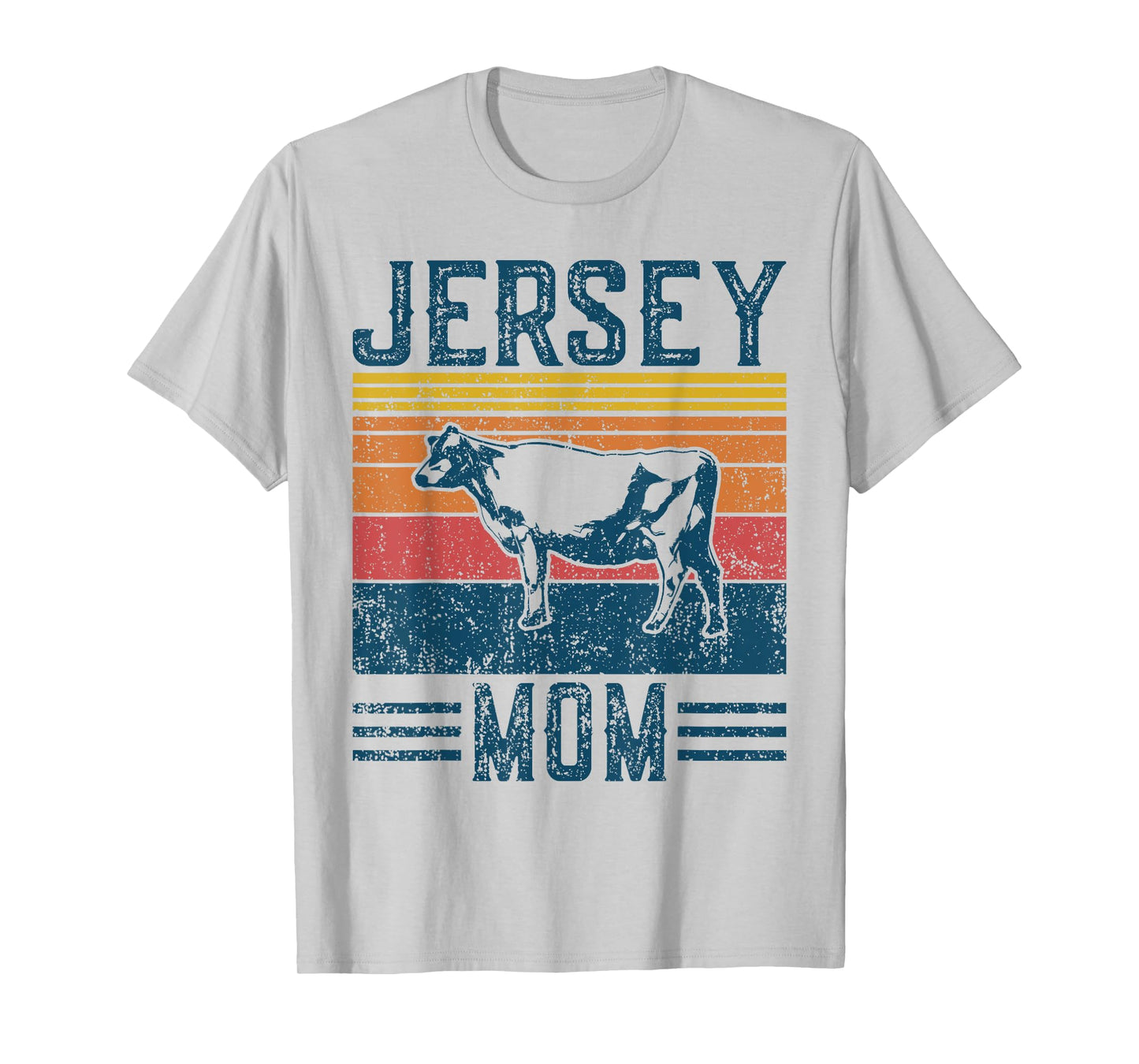 Best Cow Mom Women - Vintage Cattle Jersey T-Shirt