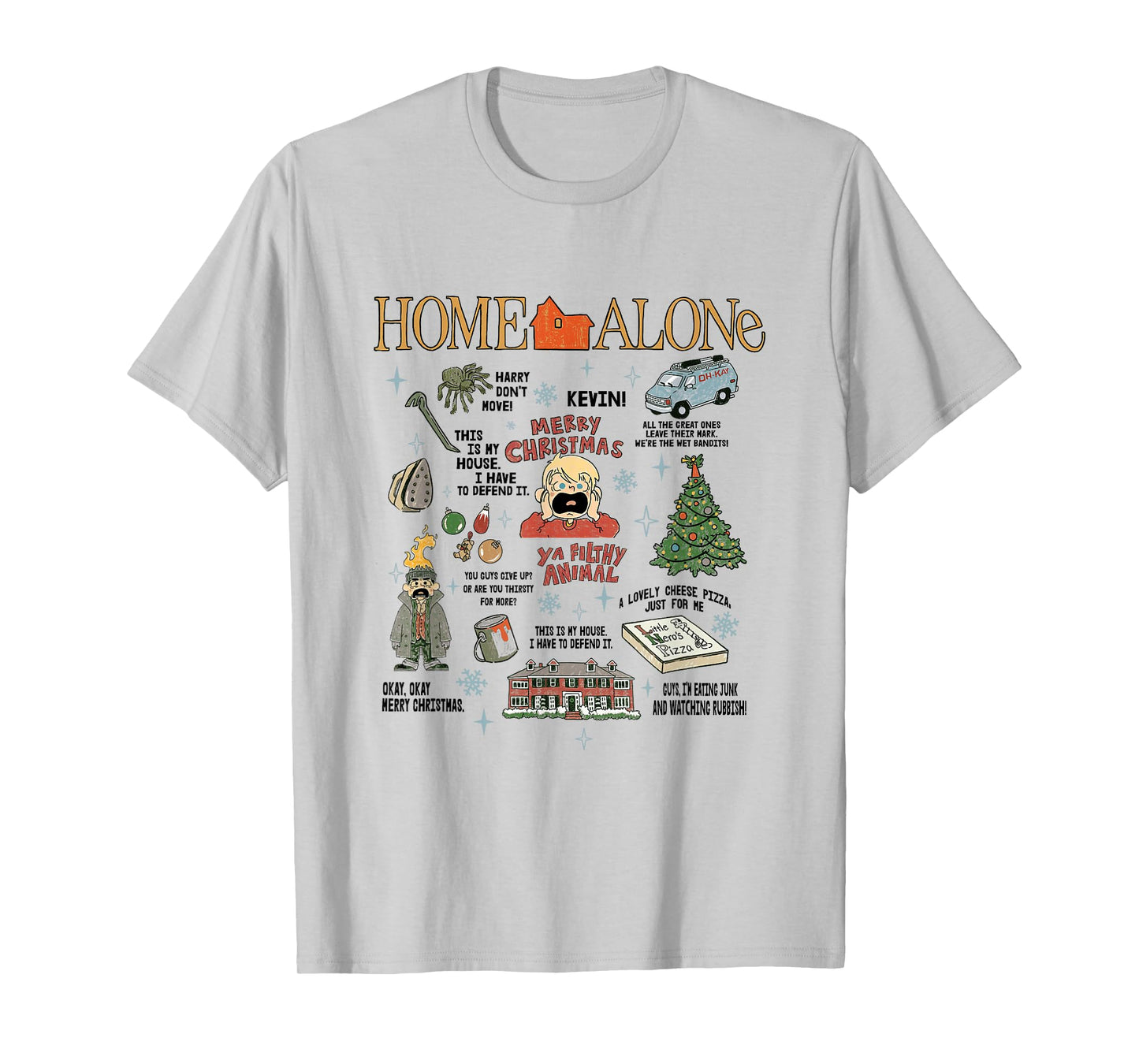 Home Alone Merry Christmas Survival Icon Jumble T-Shirt