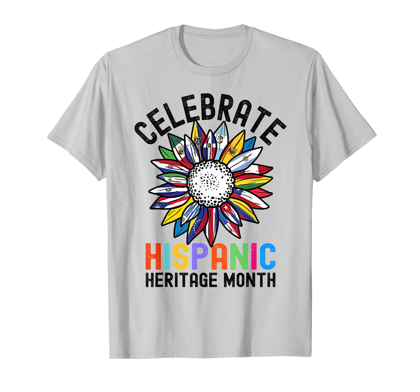Celebrate Hispanic Heritage Month Latin Countries Sunflower T-Shirt