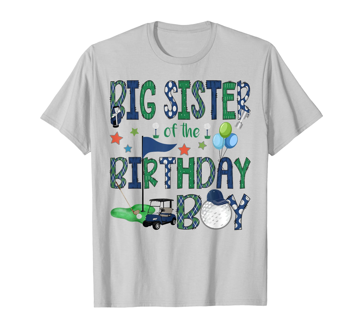 Big Sister Of The Birthday Boy Hole In One Golf Lover T-Shirt