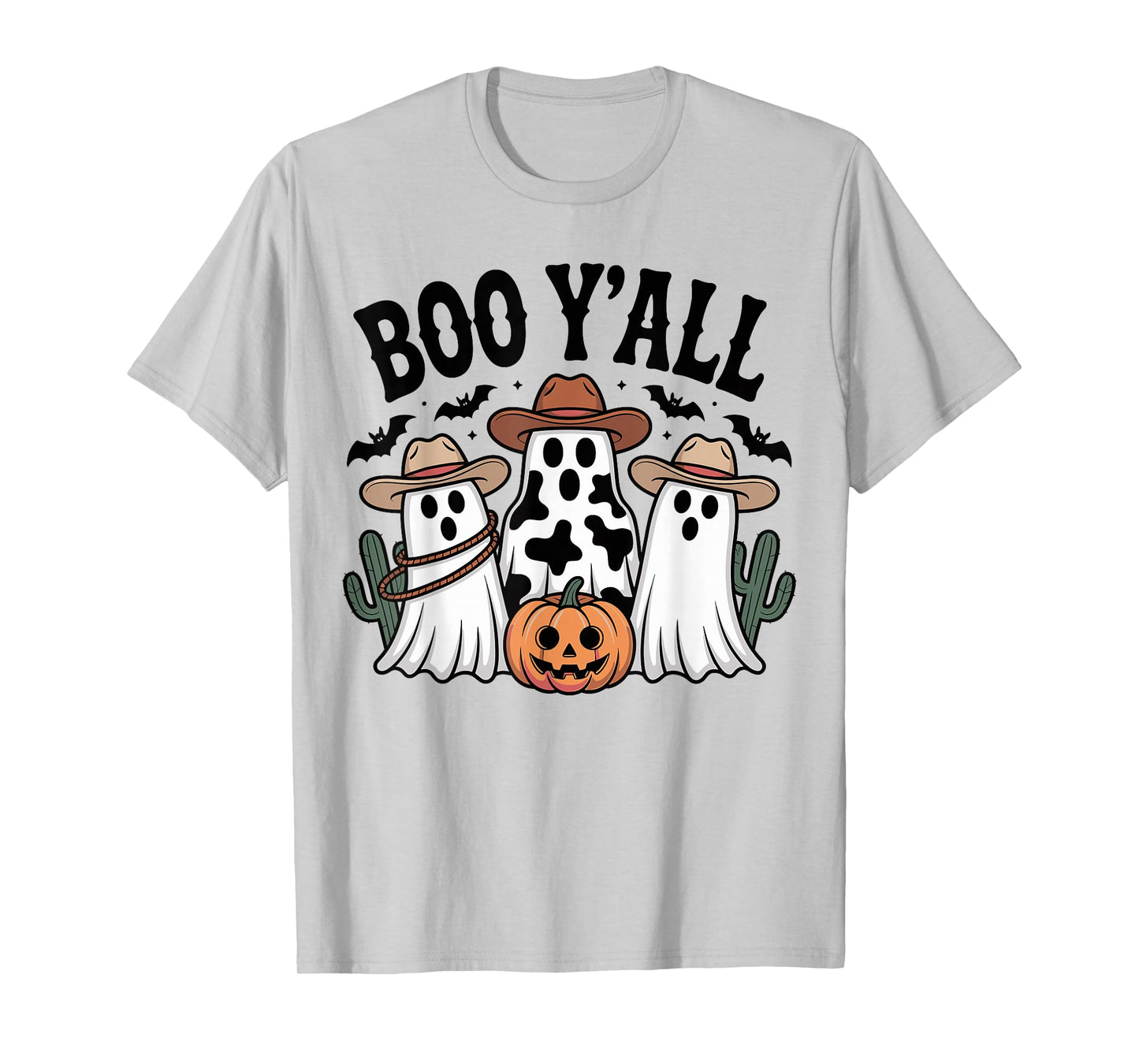 Cute Boo Y'all Cowboy Ghost Western Halloween Cowgirl Women T-Shirt