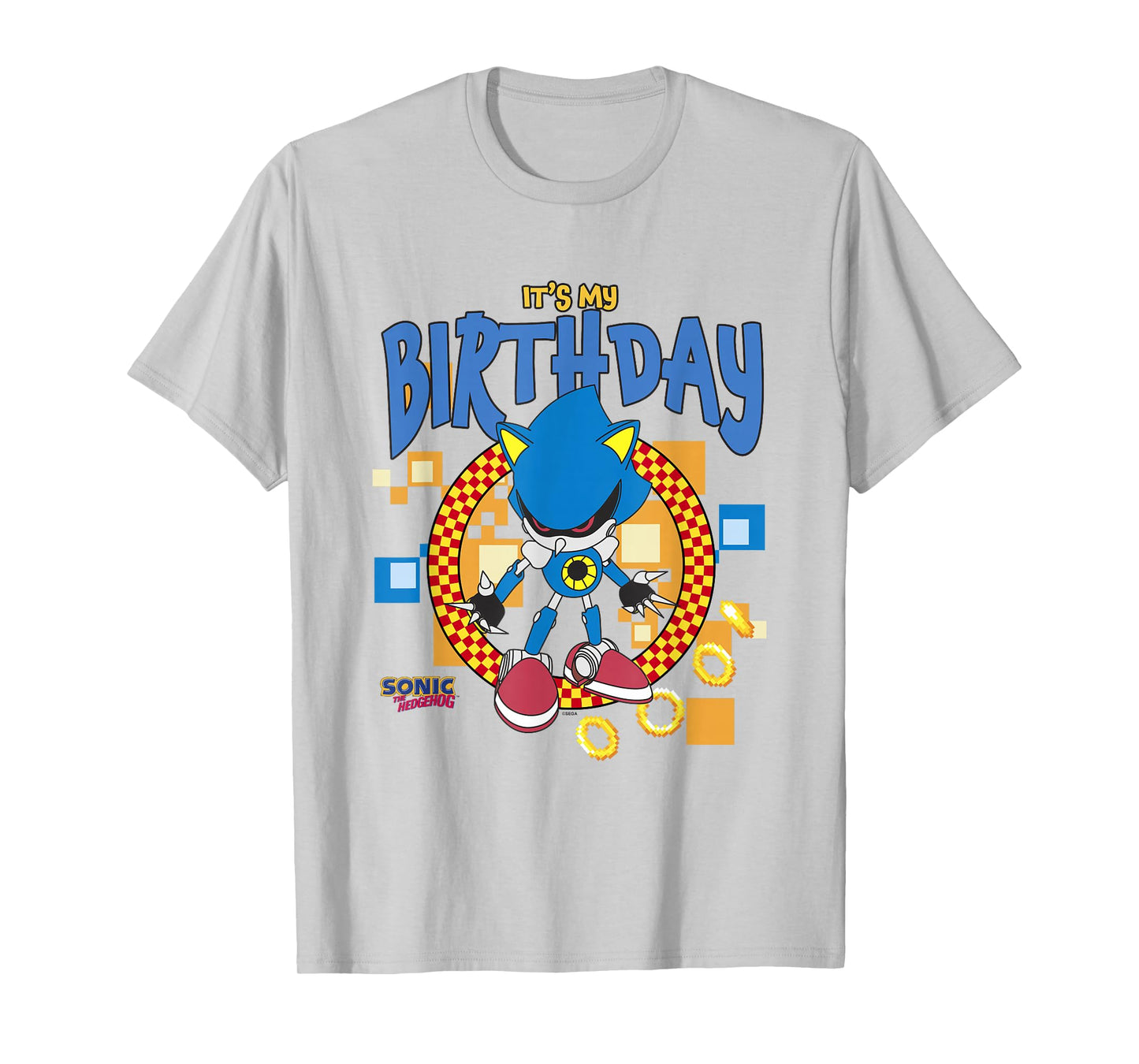 Sonic The Hedgehog Birthday It's My B-Day Metal Sonic T-Shirt