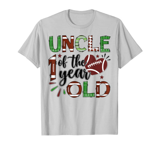 Uncle of The 1 Year Old Football 1st Birthday Boy Matching T-Shirt