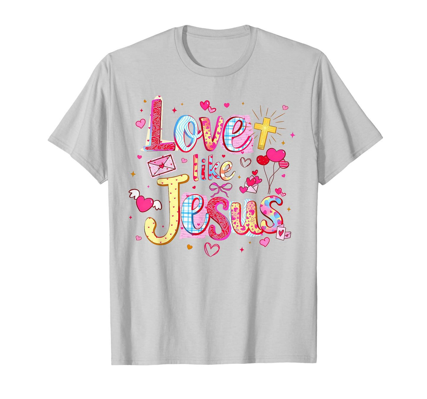 Love Like Jesus Christian Valentine Pink Coquette Matching T-Shirt
