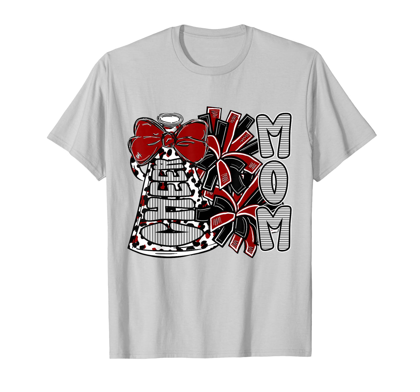 Cheer Mom Coquette Bow Football Season Game Day Cheerleading T-Shirt