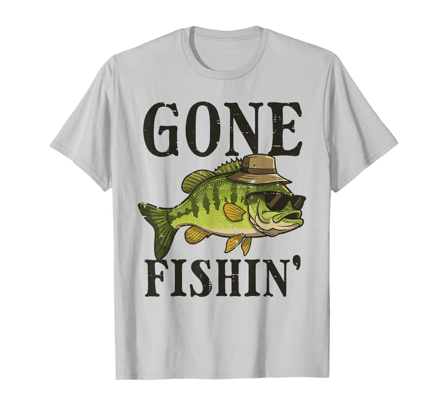 Gone Fishing Bass Fish Sunglasses Fisherman Men Women Kids T-Shirt