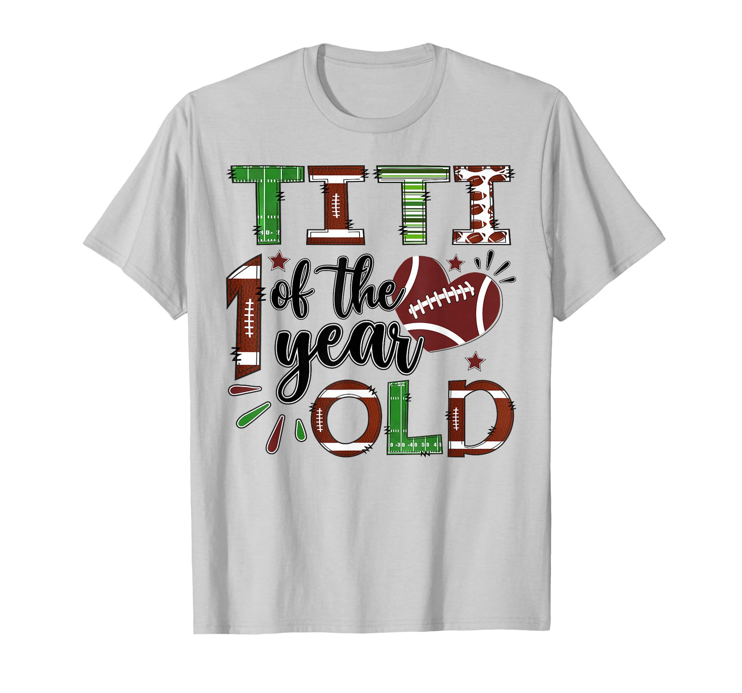 Titi of The 1 Year Old Football 1st Birthday Boy Matching T-Shirt