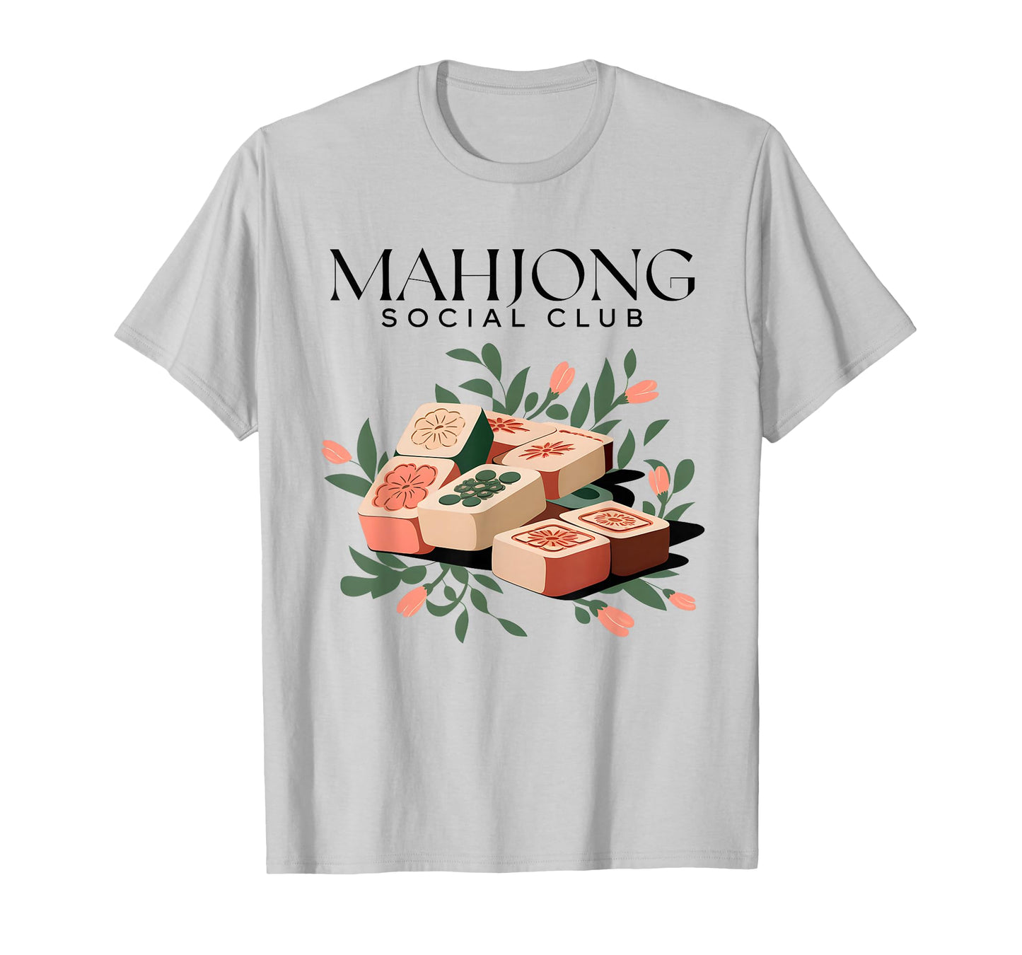 Womens Playing Mahjong Social Club Girls Funny Game T-Shirt